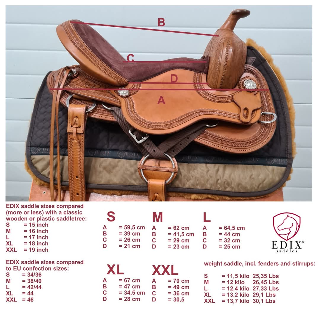 EDIX Django Western zadel (flexibel) compleet. (op Bestelling) - Afbeelding 2